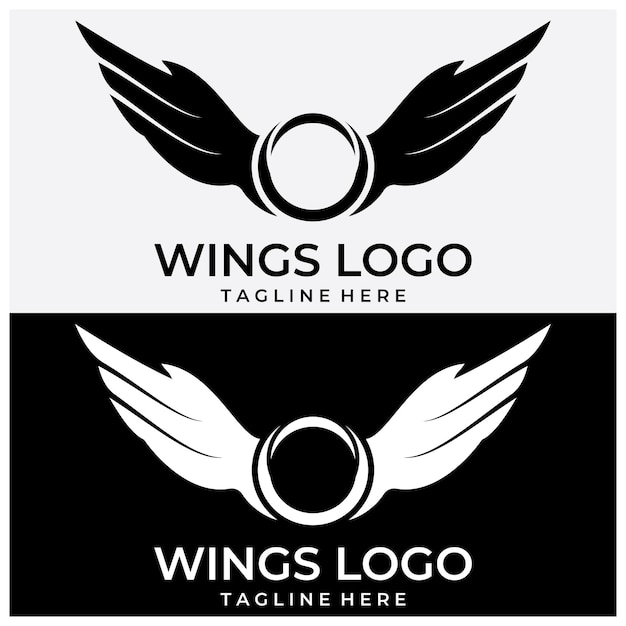 Flying wings logo illustration