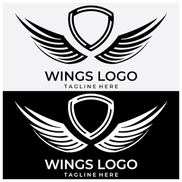 Flying wings logo illustration