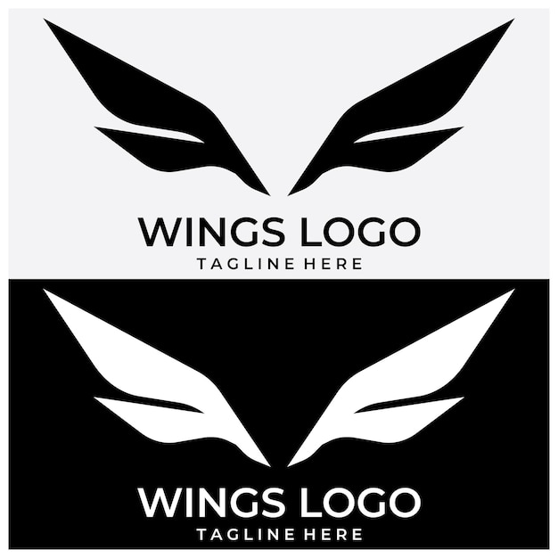 Flying wings logo illustration