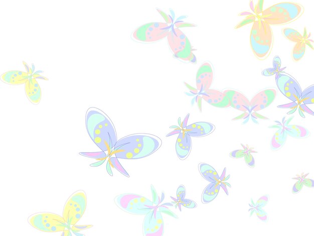 Vector the flyingup watercolor butterflies vector illustration