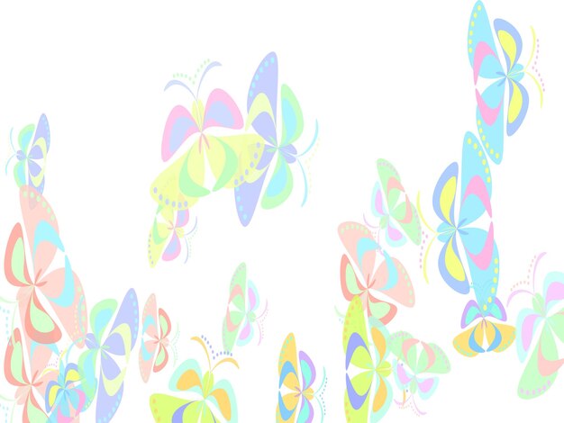 Vector the flyingup watercolor butterflies vector illustration