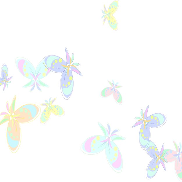 Vector the flyingup watercolor butterflies vector illustration