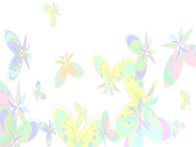 Vector the flyingup watercolor butterflies vector illustration