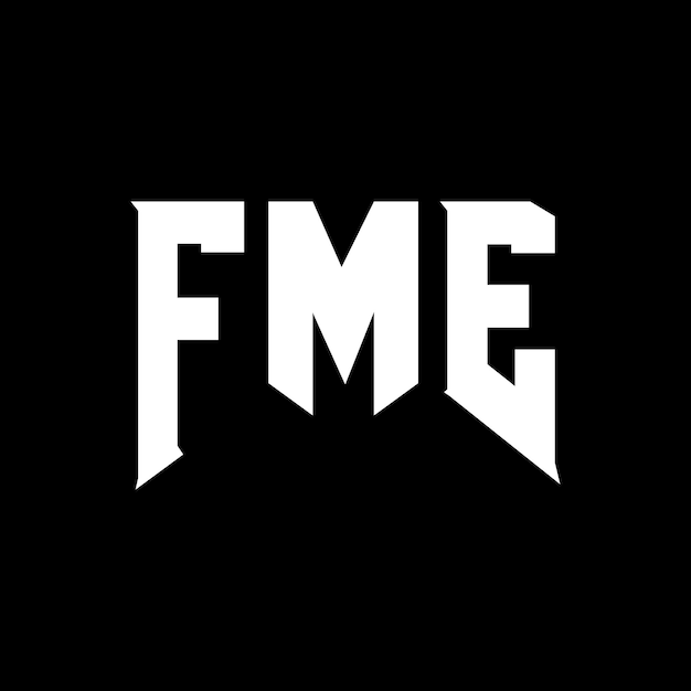 FME のロゴデザインは黒と白のカラーコンビネーションでFME のベクトルロゴデザインFME アイコンFME アルファベットFME タイポグラフィーのロゴデザインです