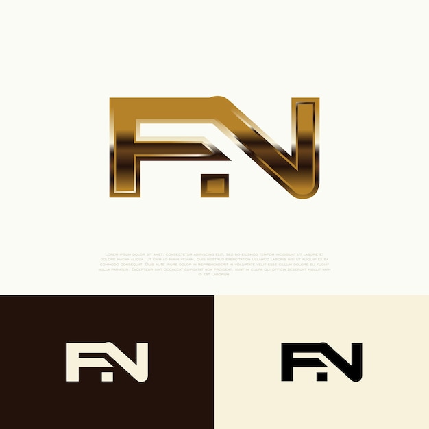 FN Initial Modern Logo Exclusive Template for Brand Identity