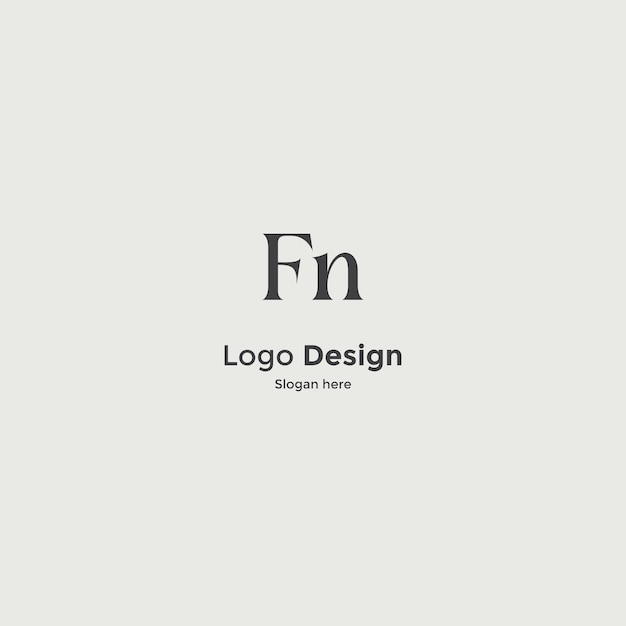 Fnロゴデザインのベクトル画像
