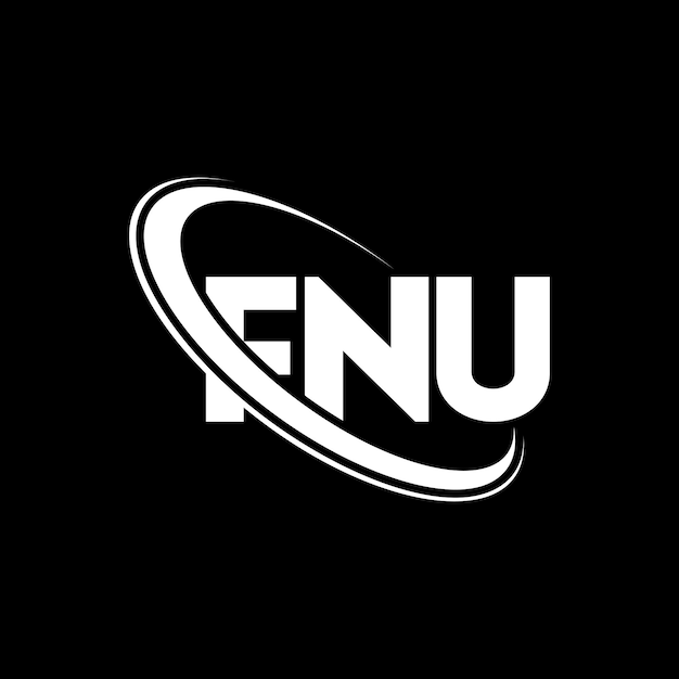 Вектор fnu логотип fnu буква fnu буква дизайн логотипа инициалов fnu логотипа, связанного с кругом и заглавной буквой монограммы логотипа fnu типографии для технологического бизнеса и бренда недвижимости