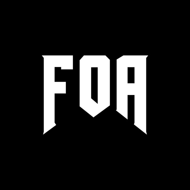 FOA letter logo ontwerp voor technologiebedrijf FOA logo ontwerp zwarte en witte kleurencombinatie FOA logo FOA vector FOA ontwerp FOA icoon FOA alfabet FOA typografie logo ontwerp