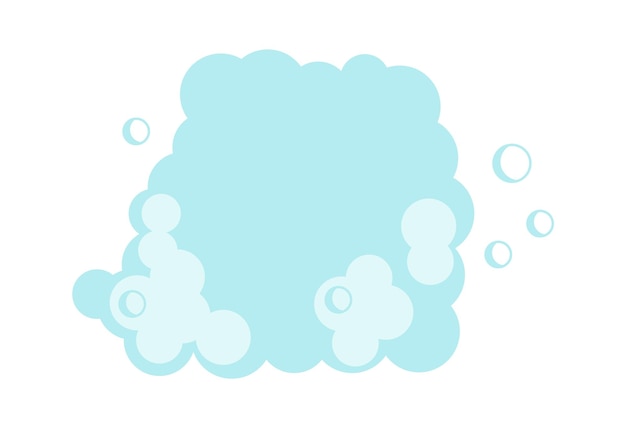 Foam and bubbles flat icon Care of pets