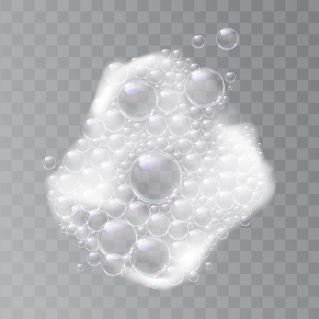 Vector foam bubbly water soapy liquid lather vector