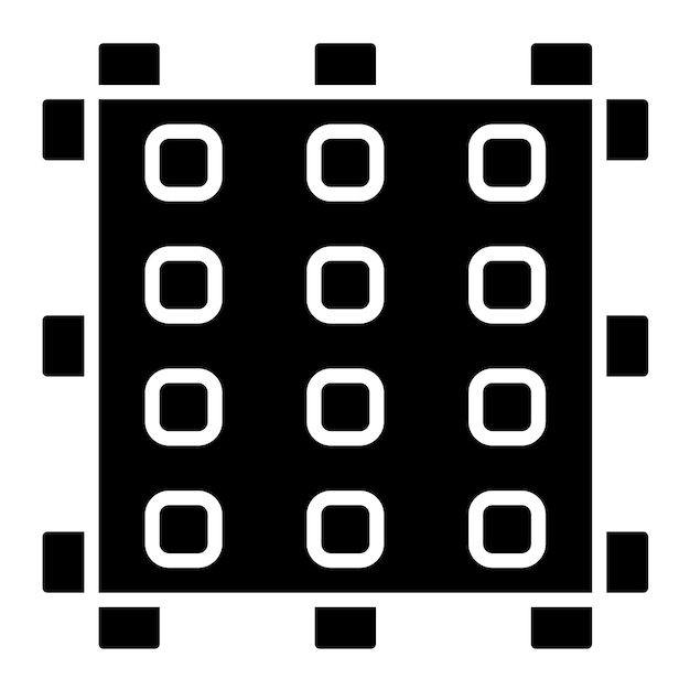 フォーム タイル グリフ ソリッド ブラックの図