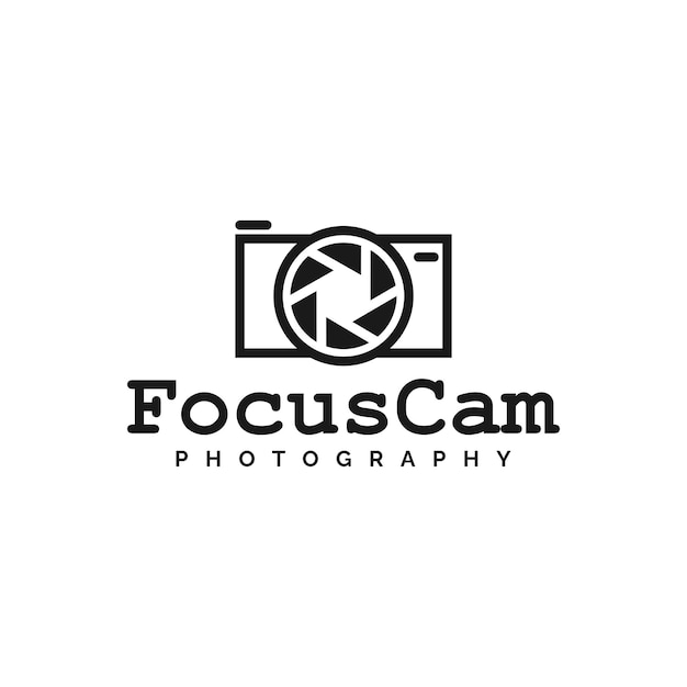 Дизайн логотипа камеры Focus Cam Camera