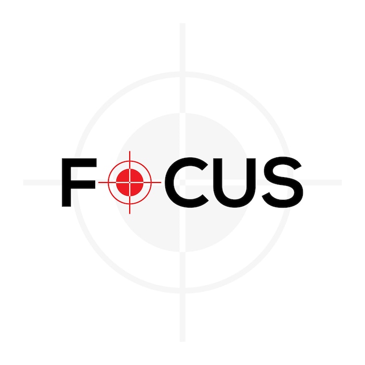 Vector focus logo design . creative focus logo design.