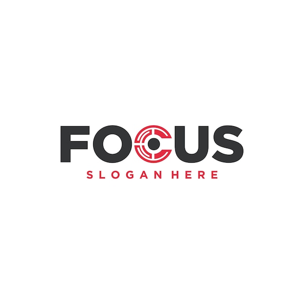 Vector focus logo design vector