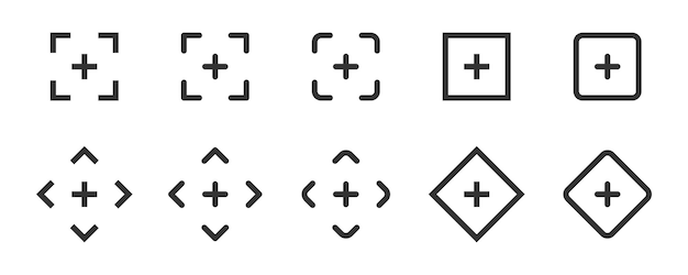 Focus pictogrammenset Vector illustratie