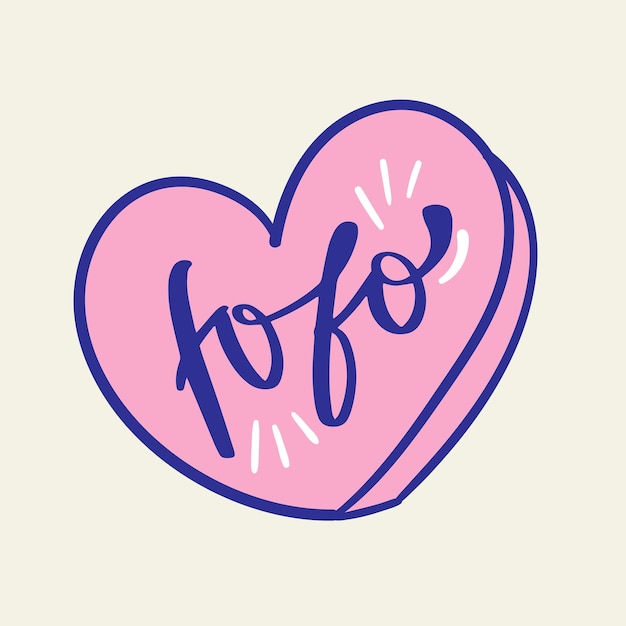 Vector fofo. cute in brazilian portuguese. modern hand lettering. vector.