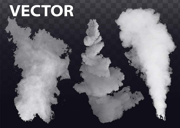 벡터 안개 또는 연기 격리 투명 특수 효과 흰색 벡터 흐림 안개 또는 스모그 배경 vec