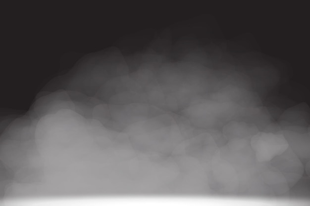 Nebbia o fumo isolato effetto speciale trasparente sfondo vettoriale bianco di nuvolosità nebbia o smog illustrazione vettoriale