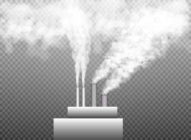 Vector fog or smoke isolated transparent special effect.