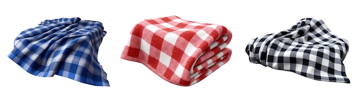 वेक्टर folded blanket vector set isolated on white