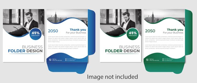 Folder design template with multiple color variations