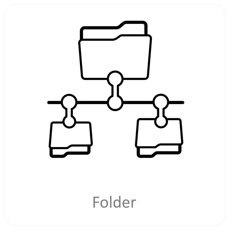 Vector folder and document icon concept
