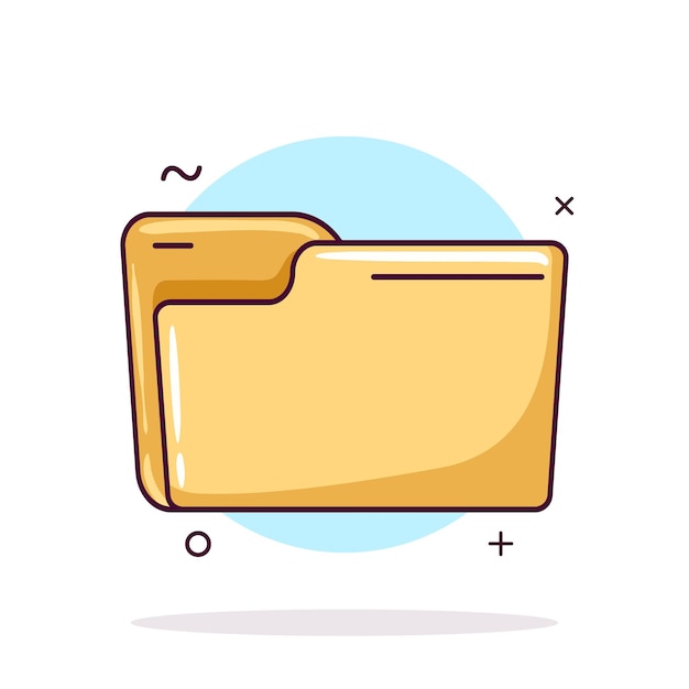 Folder Icon Cute Vector Illustration