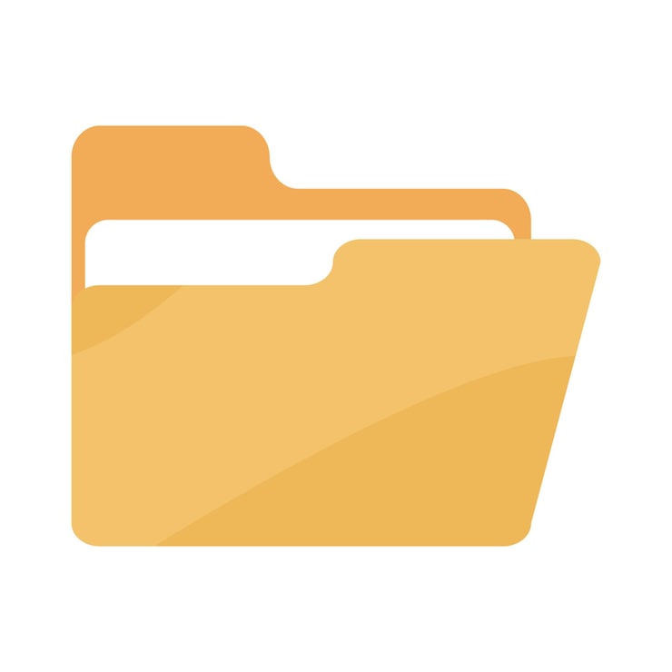 Vector folder icon file icon folder data open and close concept computer storage media server data backup colorful file symbol blank folder vector