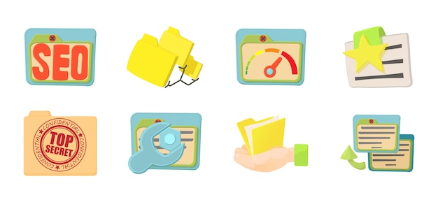 Vector folder icon set