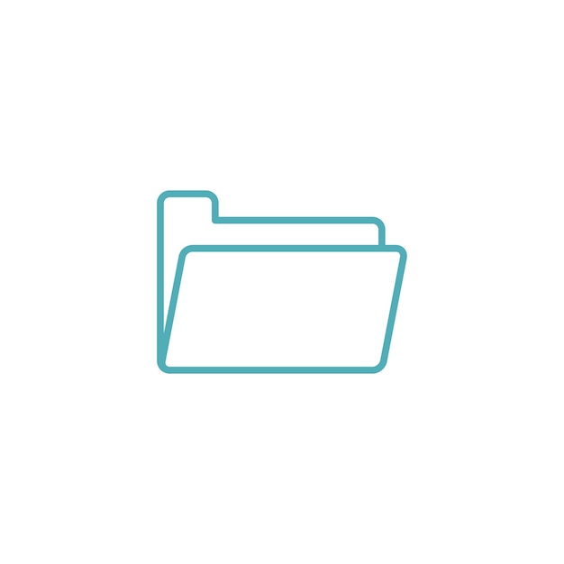 Folder icon vector ontwerp sjablonen eenvoudig en modern concept