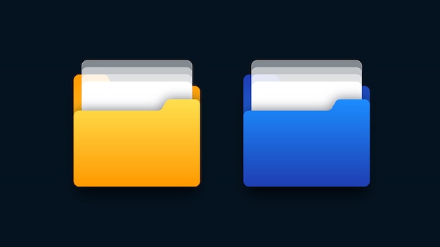 Иллюстрация значков папок