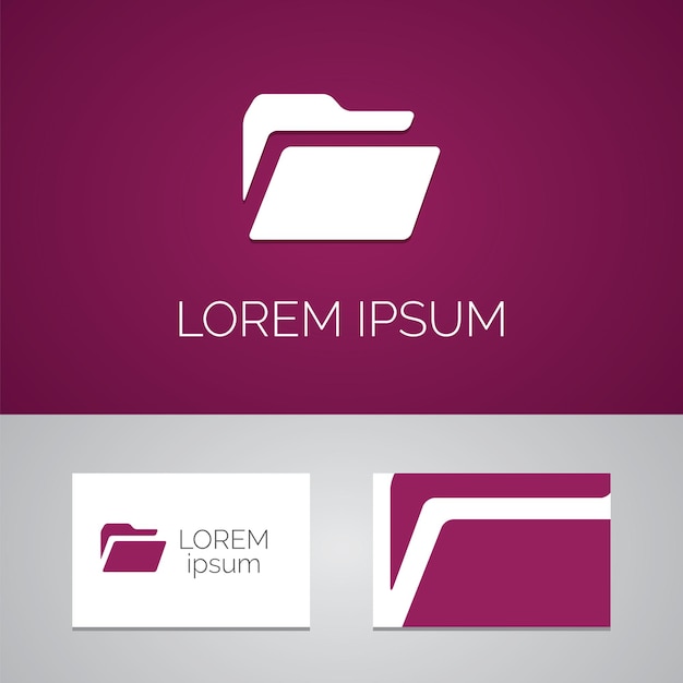 Vector folder logo template icon