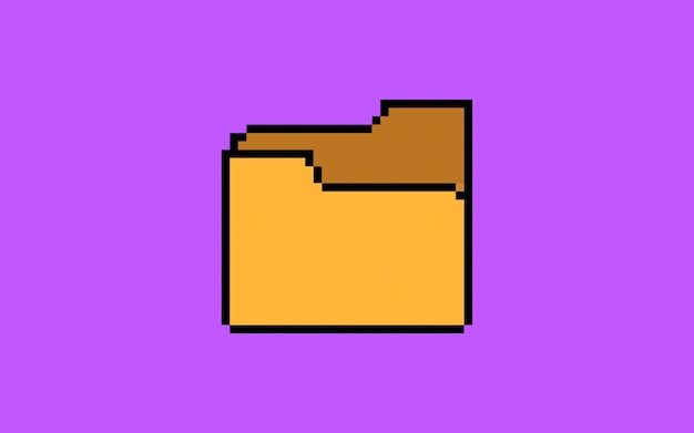 Vector folder pixel style illustration vector 8bit concept colorful file idea pixel computer folder