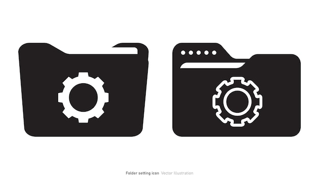 Folder settings icon design vector illustration