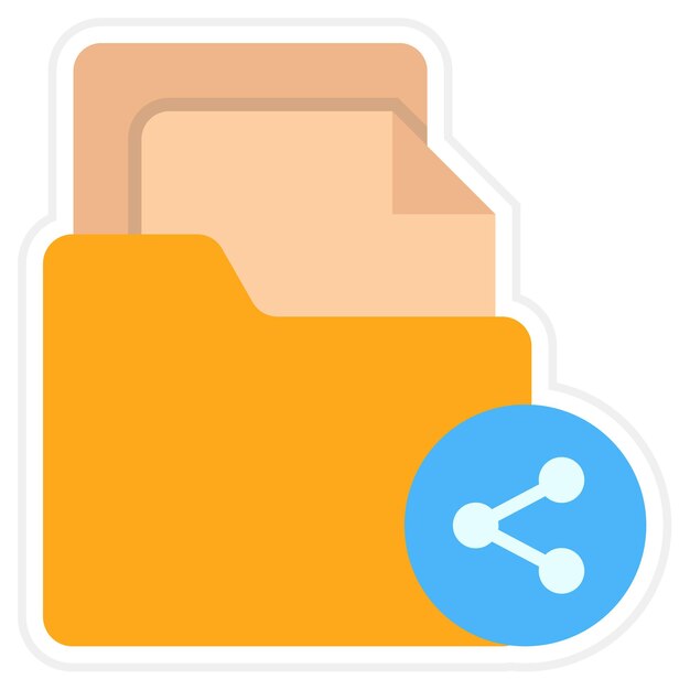 Vector folder sharing icon