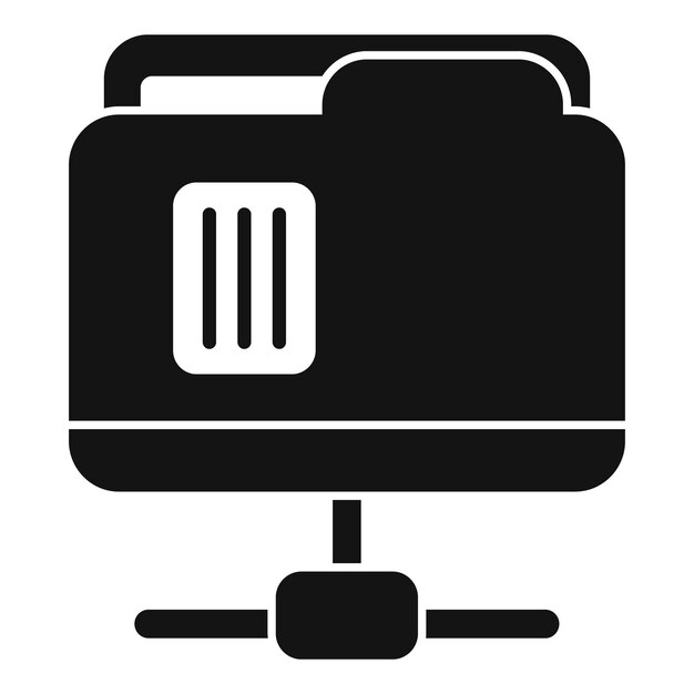 folder system icon simple vector crm data strategy account