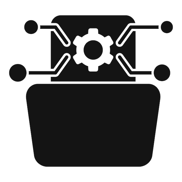 Folder tech specification icon simple vector Technical overview