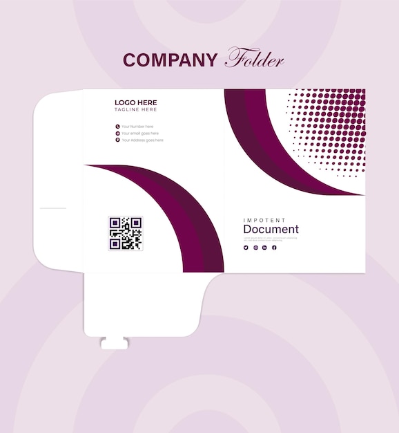 Vector folder template for corporate office and business work