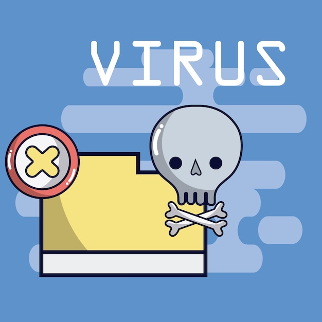 Folder with virus security system