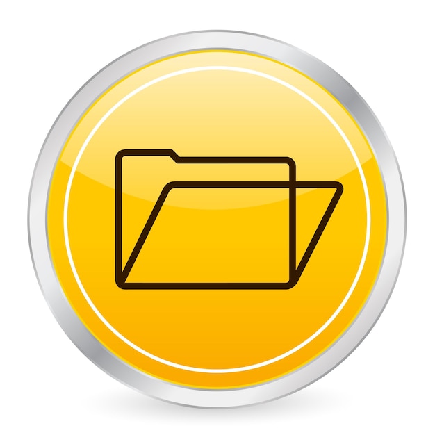Folder yellow circle icon