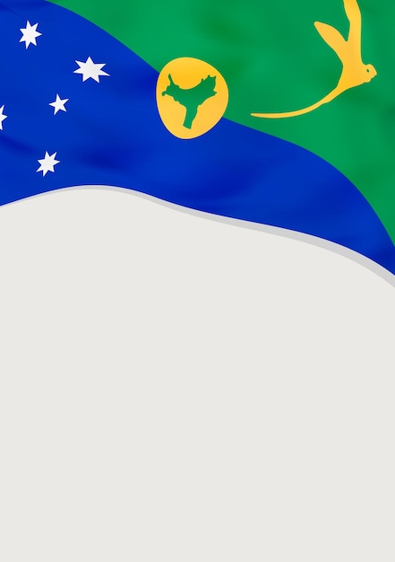Folderontwerp met vlag van christmas island vector-sjabloon