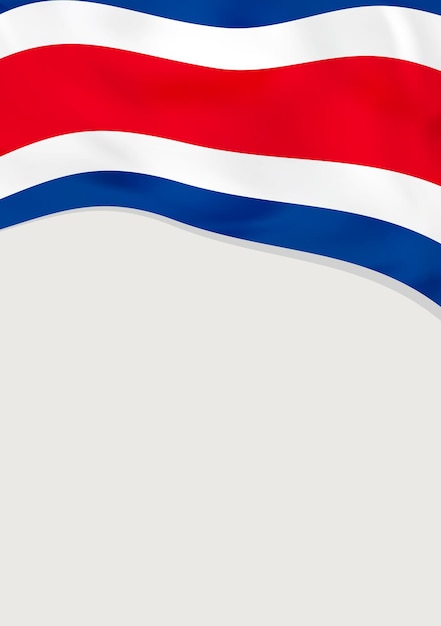 Folderontwerp met vlag van Costa Rica Vector-sjabloon