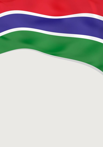 Folderontwerp met vlag van Gambia Vector-sjabloon