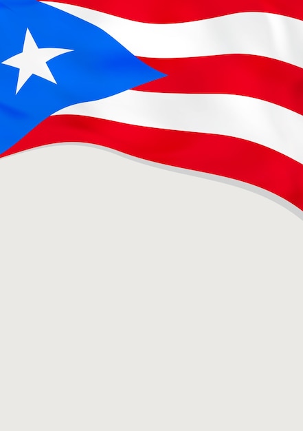 Folderontwerp met vlag van puerto rico vectorsjabloon