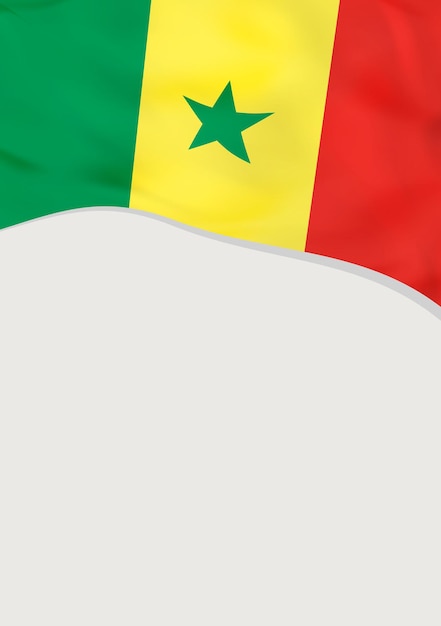 Folderontwerp met vlag van senegal vector-sjabloon