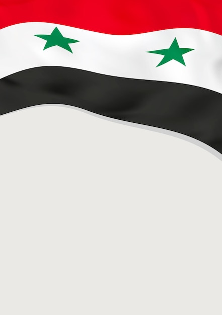 Folderontwerp met vlag van syrië vector-sjabloon