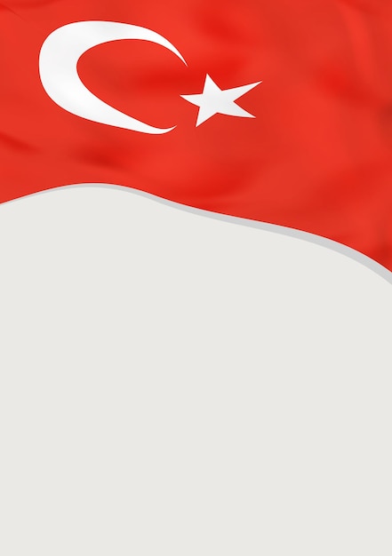 Folderontwerp met vlag van turkije vector sjabloon