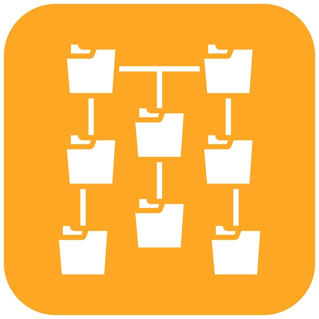 Folders Network Structure icon vector image Can be used for Web Hosting