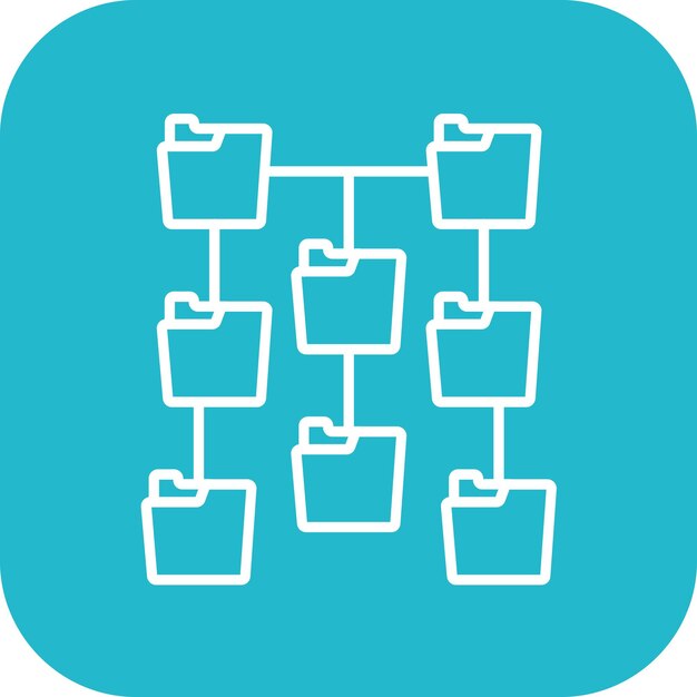 Folders Network Structure icon vector image Can be used for Web Hosting