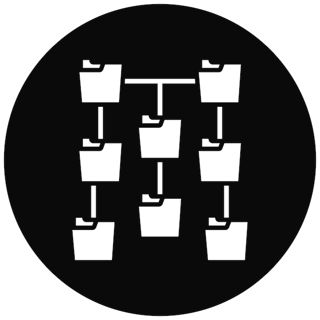 Folders Network Structure icon vector image Can be used for Web Hosting